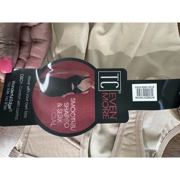 TC Fine Extra Firm Full Tummy Control Open-Bust Thigh Length Bodysuit M - Picture 13 of 16